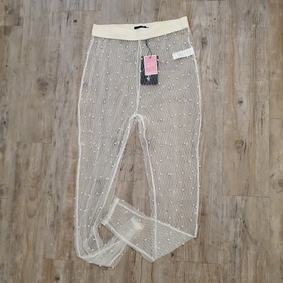 PLT White Knot Blazer Dress with Beaded Trousers - Picture 4 of 4